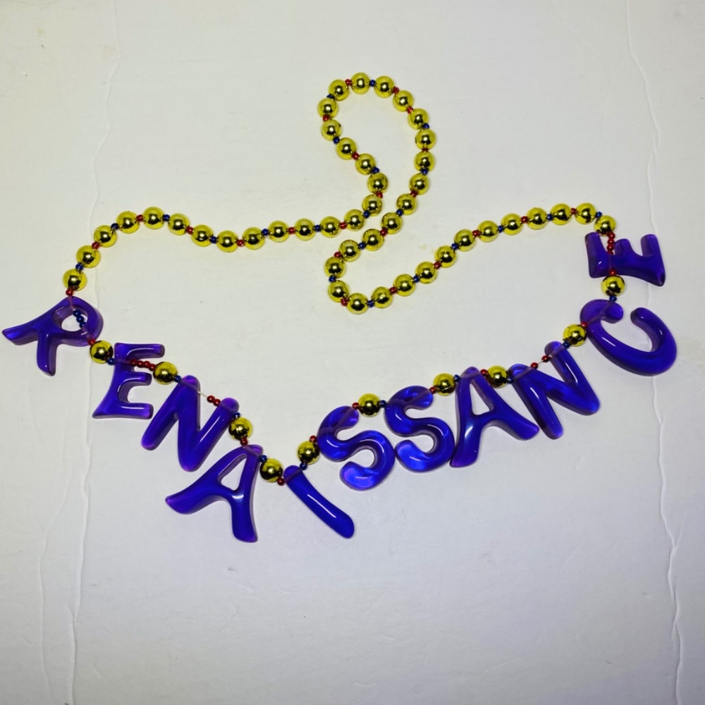 Mardi Gras Bead Necklace Renaissance In Purple